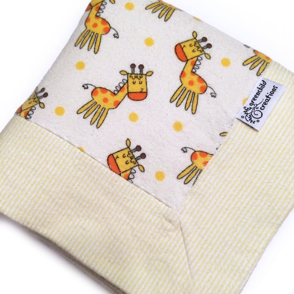 NEW Giraffe Baby Blanket, flannel HANDMADE